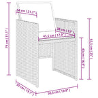 11-tlg. Garten-Essgruppe mit Kissen Beigemischung Poly Rattan