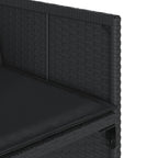 13-tlg. Garten-Essgruppe mit Kissen Schwarz Poly Rattan