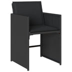 15-tlg. Garten-Essgruppe mit Kissen Schwarz Poly Rattan
