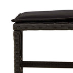 11-tlg. Garten-Essgruppe mit Kissen Schwarz Poly Rattan
