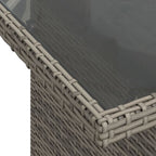 9-teiliges Gartensofa-Set mit Kissen, grau, Polyrattan