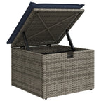 9-teiliges Gartensofa-Set mit Kissen, grau, Polyrattan