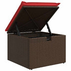 6-teiliges Gartensofa-Set mit Kissen, braun, Polyrattan