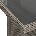 7-teiliges Gartensofa-Set mit Kissen, grau, Polyrattan