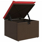 7-teiliges Gartensofa-Set mit Kissen, braun, Polyrattan
