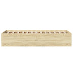 Bettgestell ohne Matratze Sonoma-Eiche 75x190 cm Holzwerkstoff