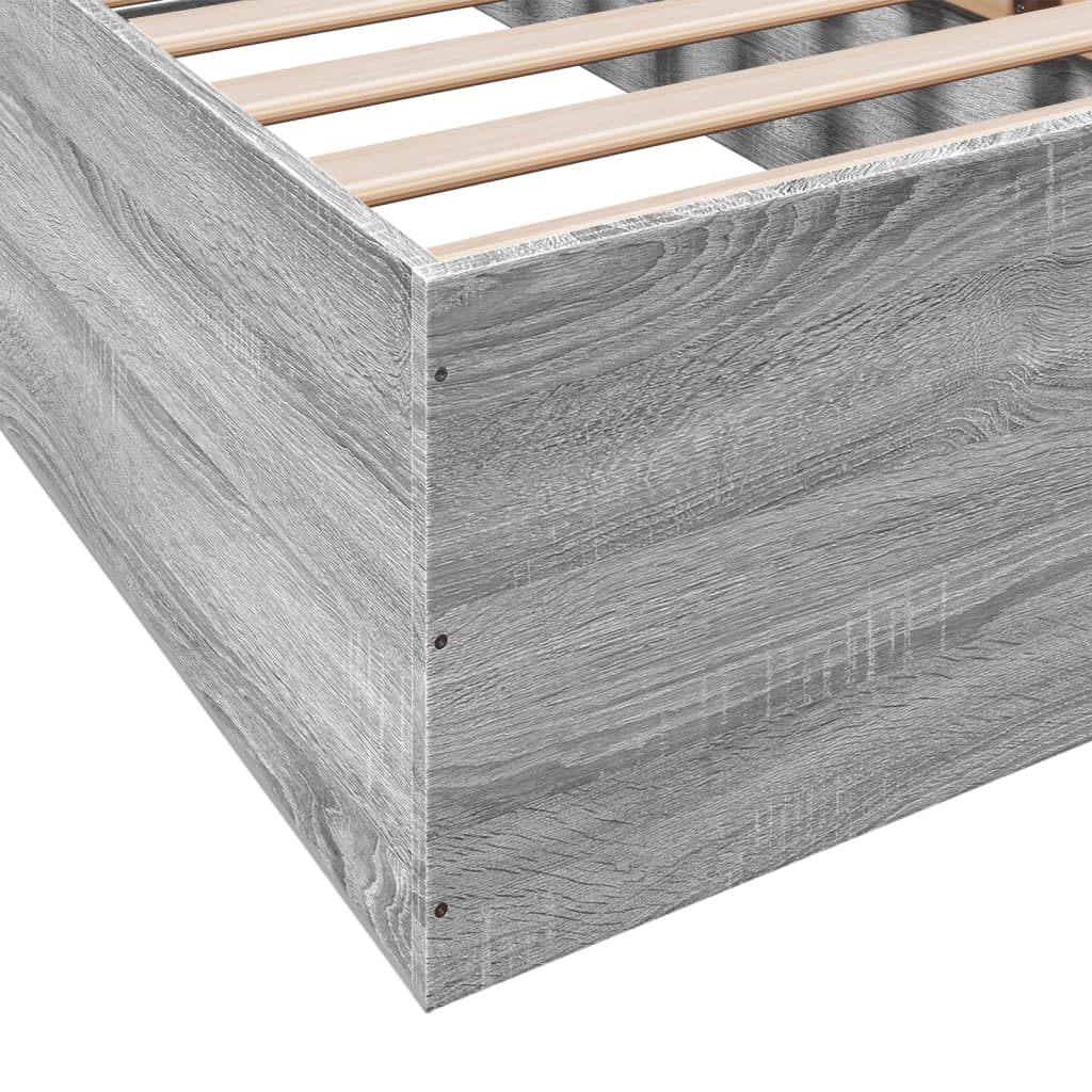 Bettgestell Grau Sonoma 75x190 cm Holzwerkstoff