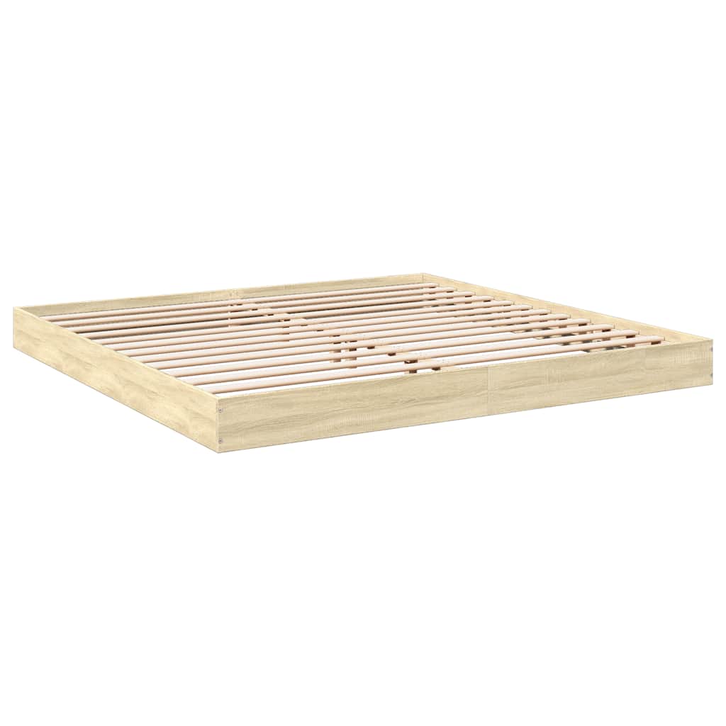 Bettgestell ohne Matratze Sonoma-Eiche 180x200 cm Holzwerkstoff