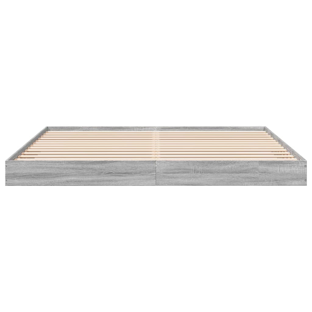 Bettgestell Grau Sonoma 180x200 cm Holzwerkstoff