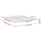 Bettgestell ohne Matratze Grau Sonoma 180x200 cm Holzwerkstoff