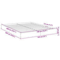 Bettgestell Grau Sonoma 180x200 cm Holzwerkstoff