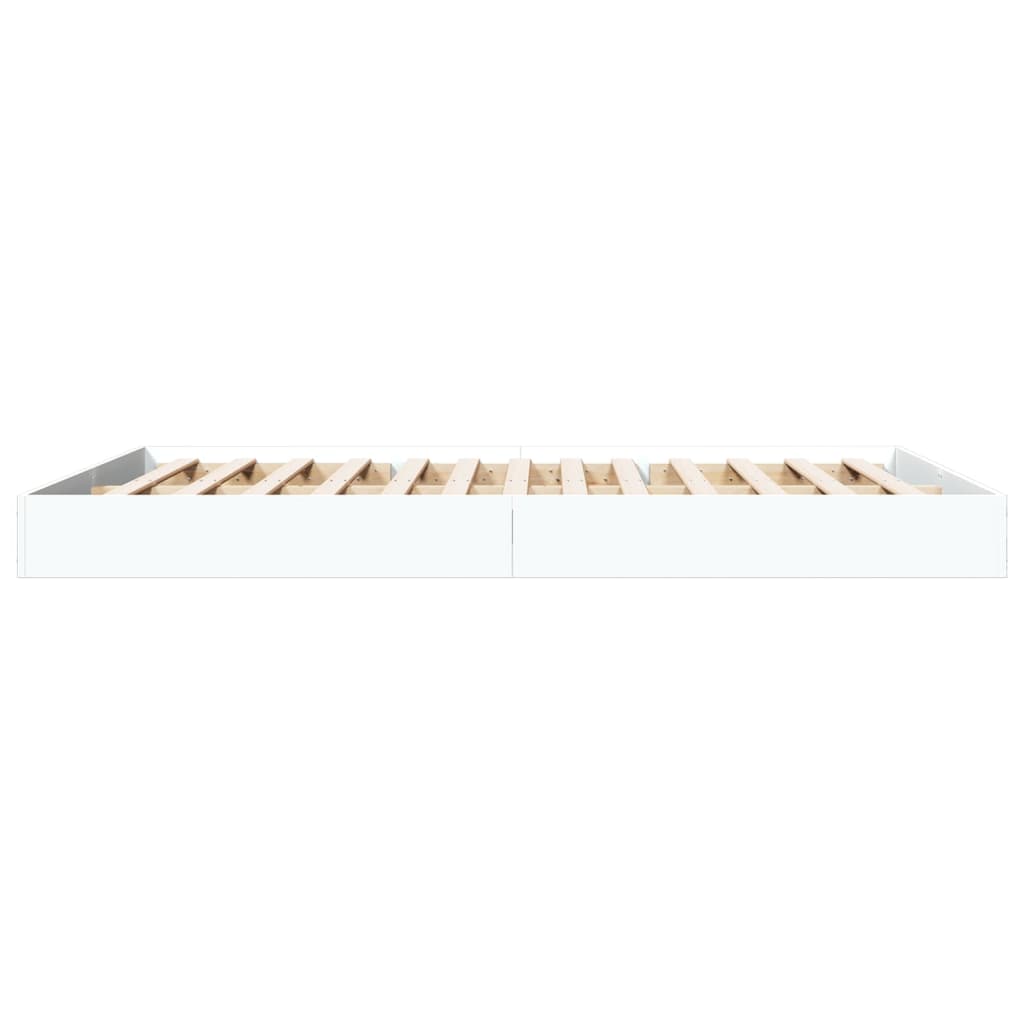Bettgestell ohne Matratze Weiß 160x200 cm Holzwerkstoff