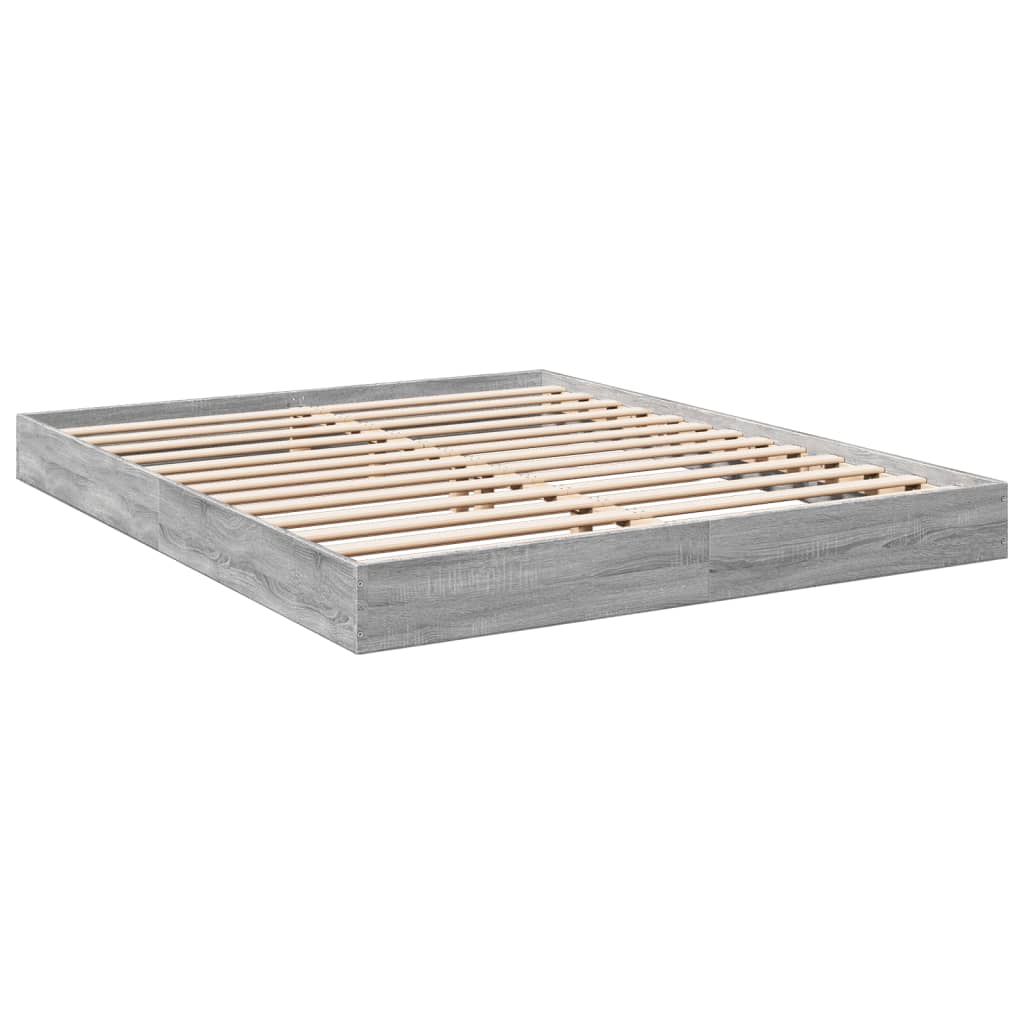 Bettgestell Grau Sonoma 150x200 cm Holzwerkstoff