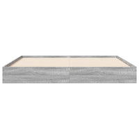 Bettgestell Grau Sonoma 140x190 cm Holzwerkstoff