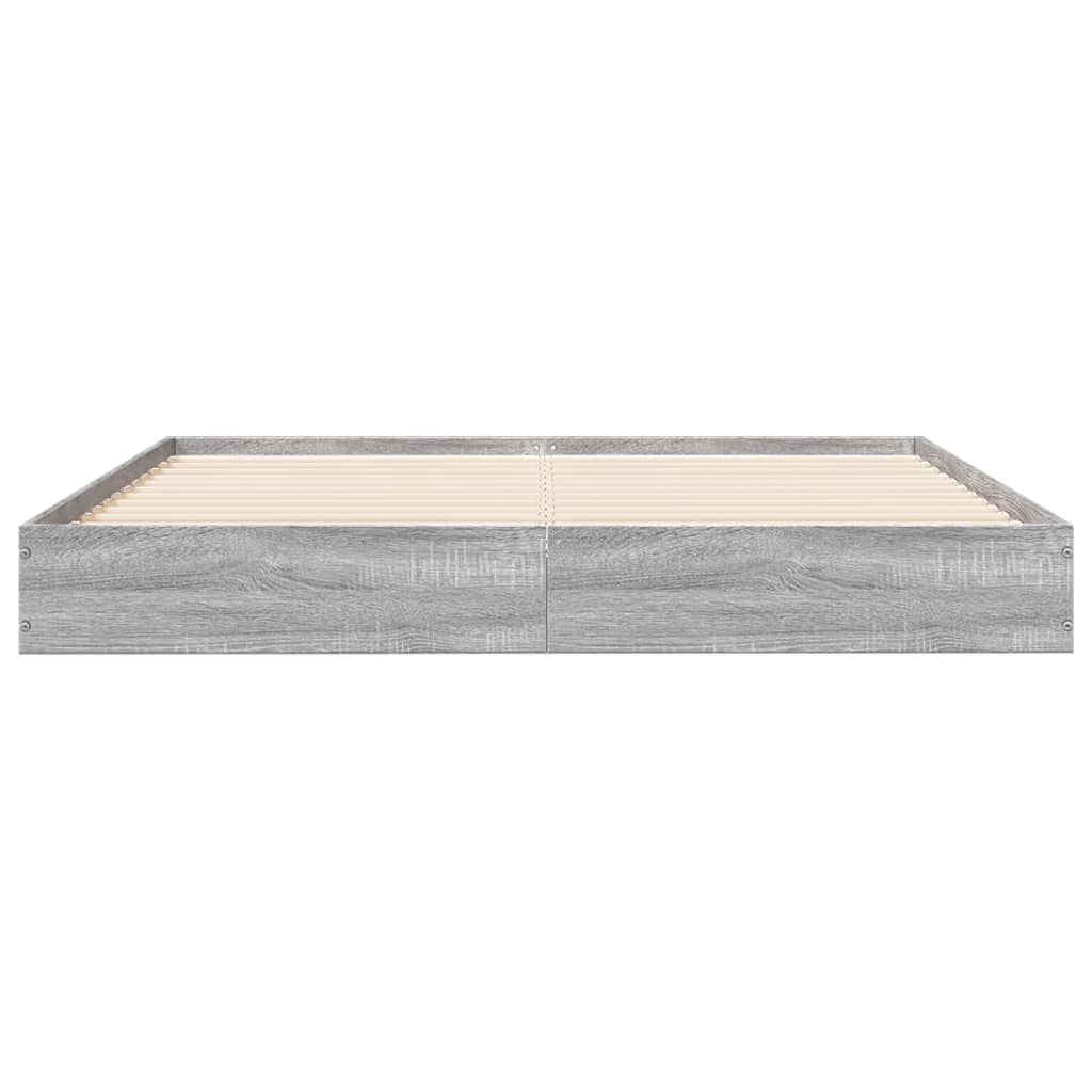 Bettgestell Grau Sonoma 135x190 cm Holzwerkstoff