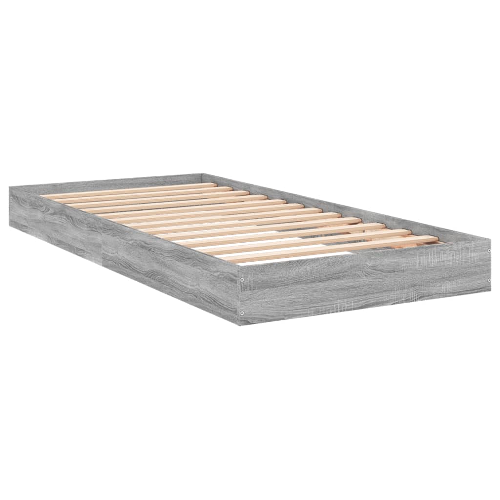 Bettgestell Grau Sonoma 90x200 cm Holzwerkstoff