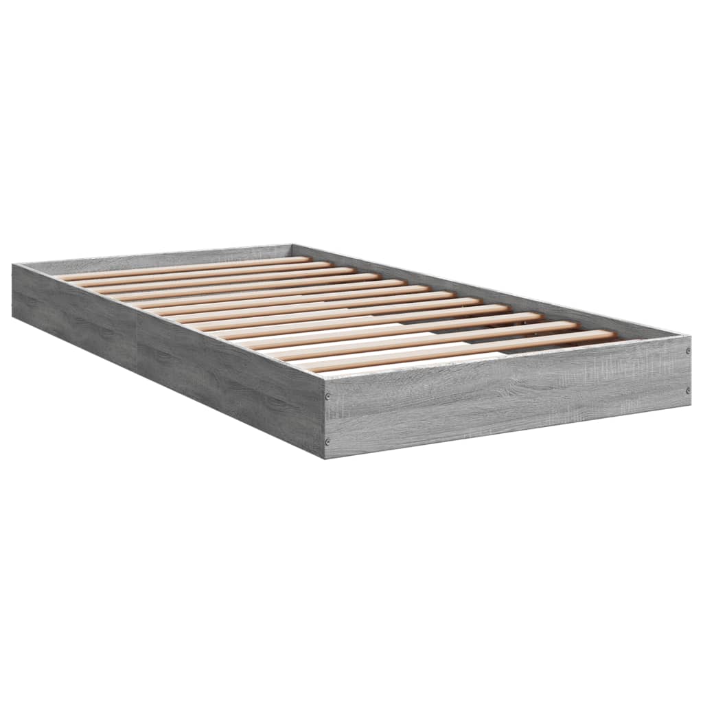 Bettgestell Grau Sonoma 90x190 cm Holzwerkstoff