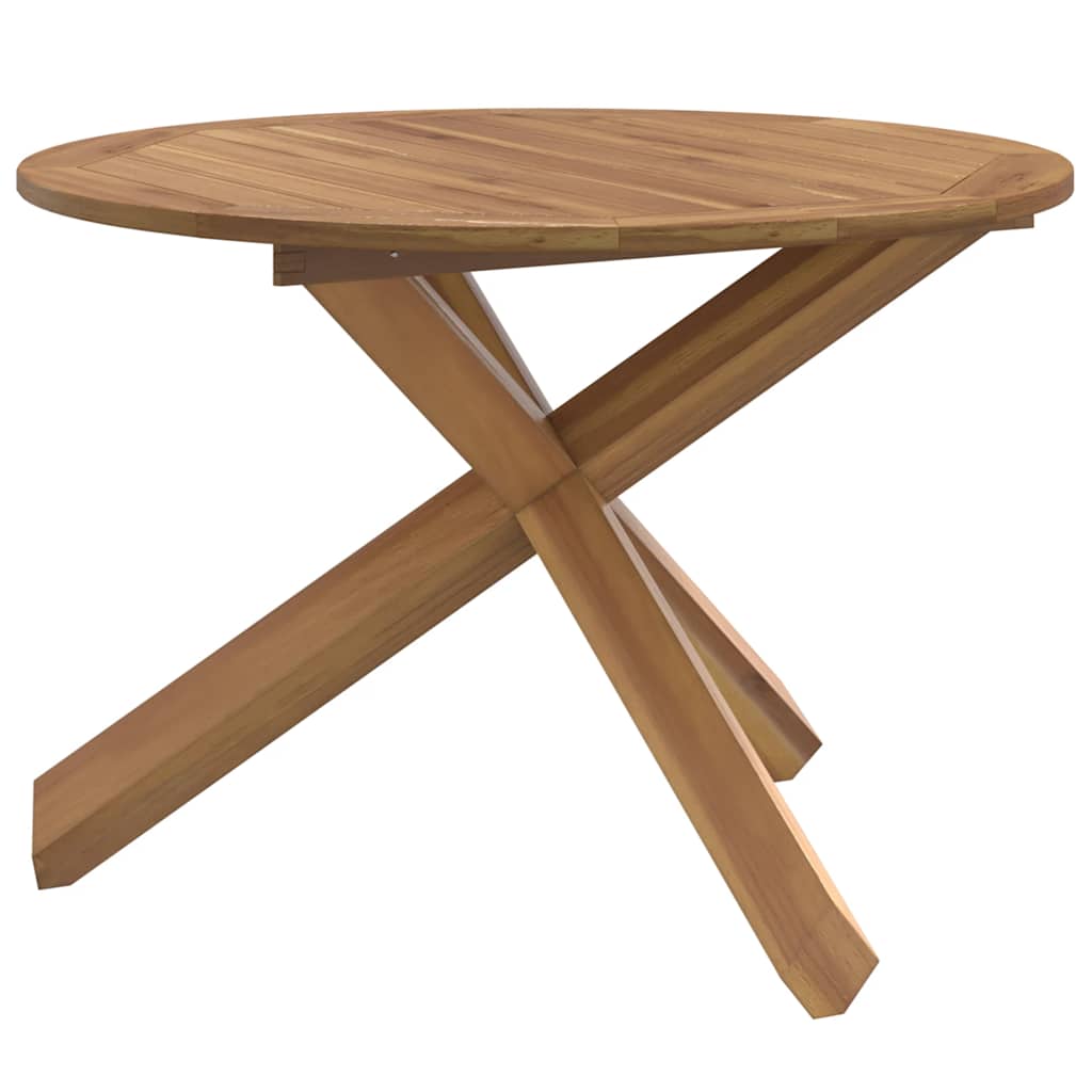 Gartentisch Ø109x74 cm Massivholz Teak