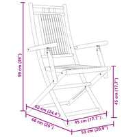 Gartenstühle 6 Stk. Klappbar 53x66x99 cm Bambus