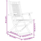 Gartenstühle 8 Stk. Klappbar 53x66x99 cm Bambus