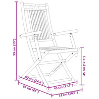 Gartenstühle 8 Stk. Klappbar 53x66x99 cm Bambus