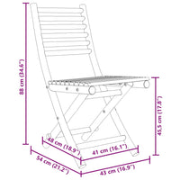 Gartenstühle 4 Stk. Klappbar 43x54x88 cm Bambus