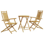 3-tlg. Bistro-Set Bambus