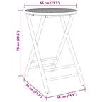 3-tlg. Bistro-Set Bambus