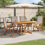 Gartenstühle 4 Stk. Klappbar Massivholz Akazie und Textilene