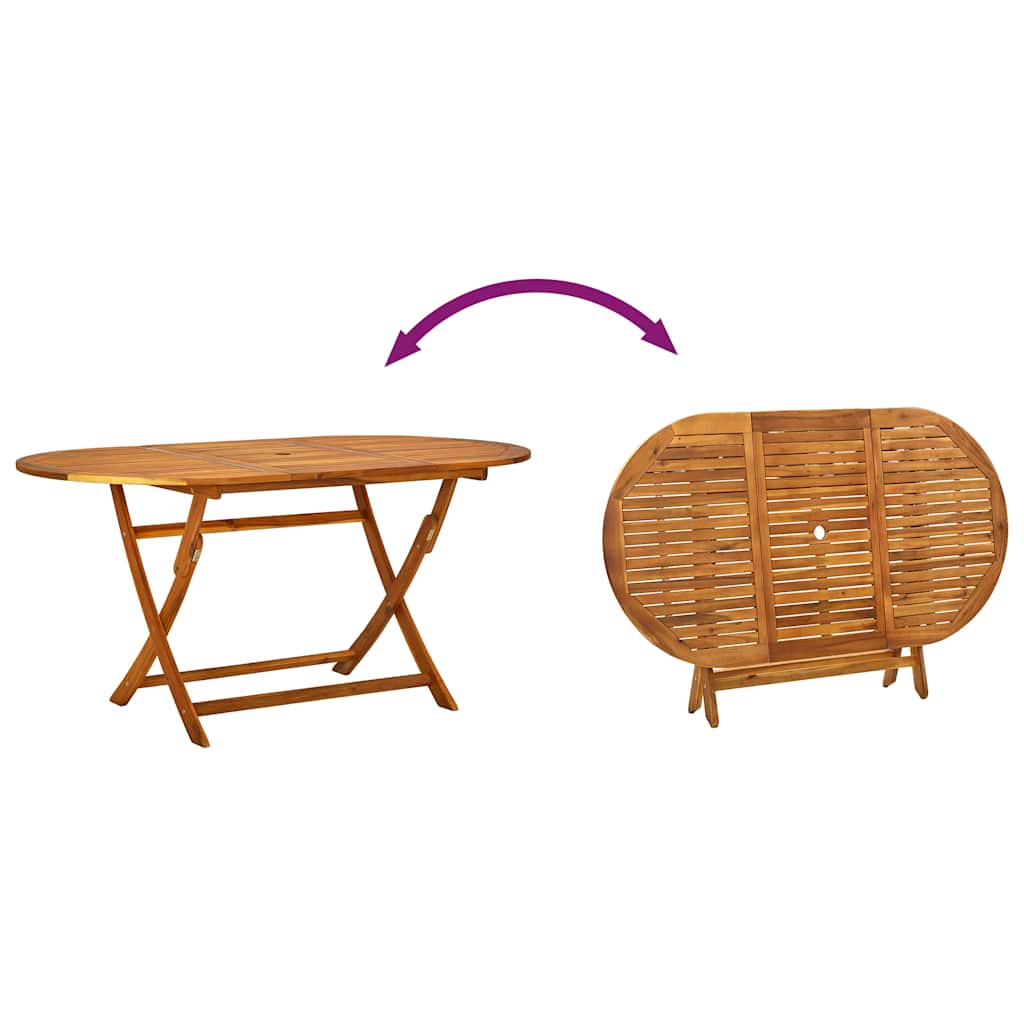 9-tlg. Garten-Essgruppe Massivholz Akazie und Textilene