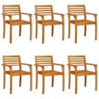 Gartenstühle 6 Stk. 59x55x85 cm Massivholz Akazie