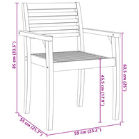 Gartenstühle 6 Stk. 59x55x85 cm Massivholz Akazie