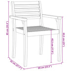 Gartenstühle 8 Stk. 59x55x85 cm Massivholz Akazie