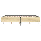 Bettgestell Sonoma-Eiche 140x200 cm Holzwerkstoff und Metall