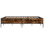 Bettgestell Räuchereiche 120x190 cm Holzwerkstoff und Metall