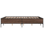 Bettgestell Braun Eichen-Optik 120x190 cm Holzwerkstoff Metall