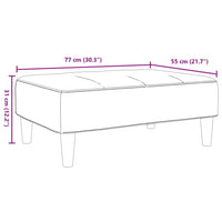 Fußhocker Dunkelgrau 77x55x31 cm Samt