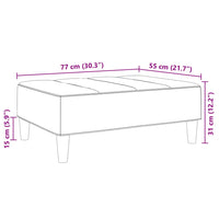 Fußhocker Hellgrau 77x55x31 cm Stoff