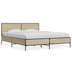 Bettgestell Sonoma-Eiche 150x200 cm Holzwerkstoff und Metall