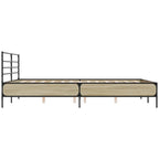 Bettgestell Sonoma-Eiche 160x200 cm Holzwerkstoff und Metall