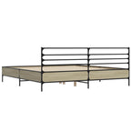 Bettgestell Sonoma-Eiche 200x200 cm Holzwerkstoff und Metall