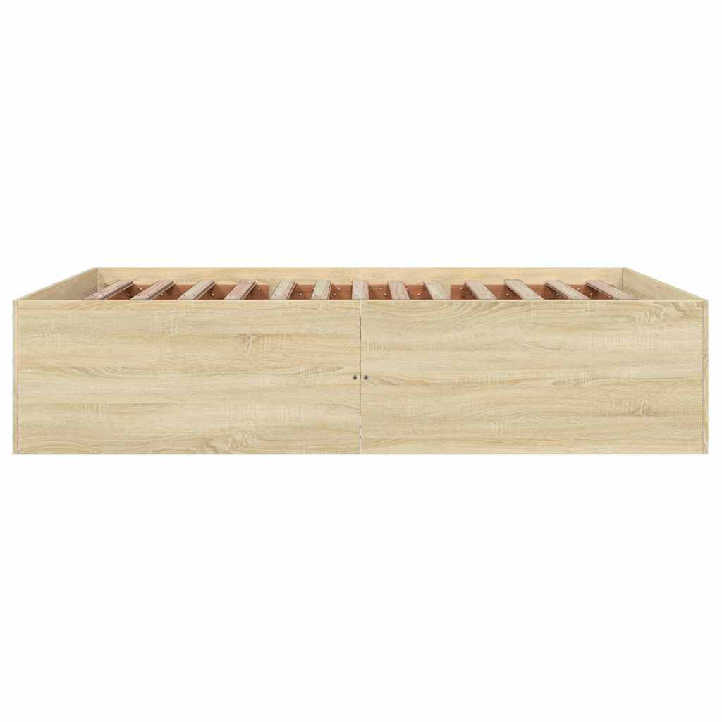 Bettgestell Sonoma-Eiche 150x200 cm Holzwerkstoff