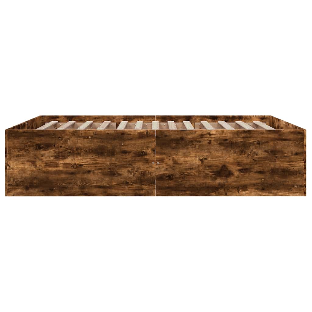 Bettgestell Räuchereiche 150x200 cm Holzwerkstoff