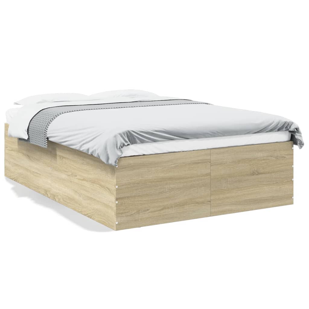 Bettgestell Sonoma-Eiche 120x190 cm Holzwerkstoff