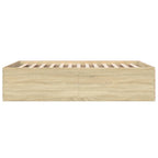 Bettgestell Sonoma-Eiche 120x190 cm Holzwerkstoff