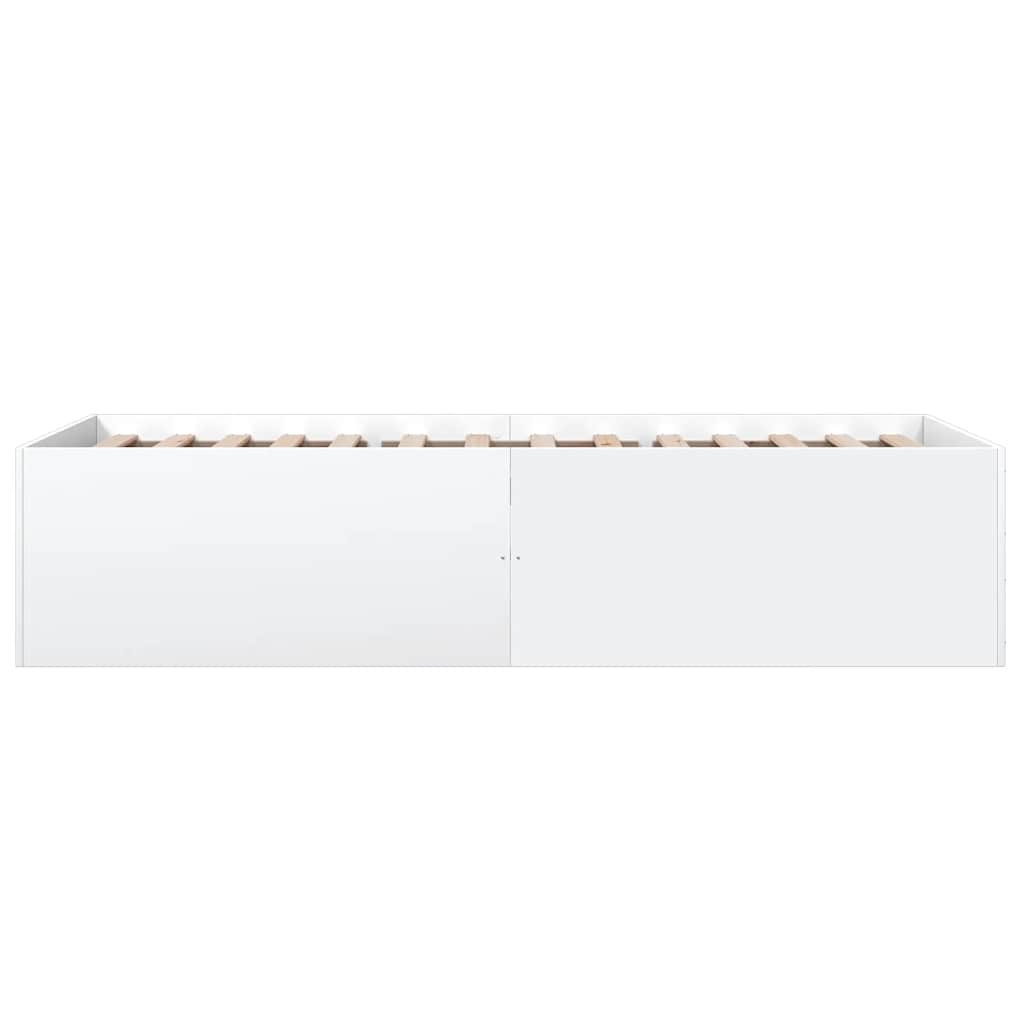 Bettgestell Weiß 100x200 cm Holzwerkstoff