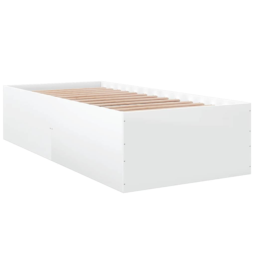 Bettgestell Weiß 100x200 cm Holzwerkstoff