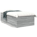Bettgestell Grau Sonoma 90x190 cm Holzwerkstoff