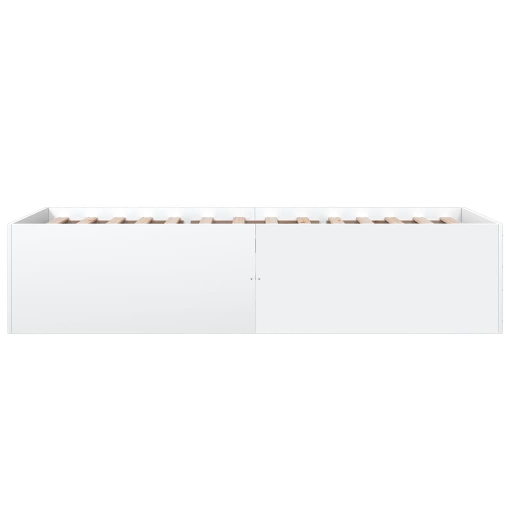 Bettgestell Weiß 75x190 cm Holzwerkstoff