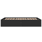 Bettgestell Schwarz 135x190 cm Holzwerkstoff